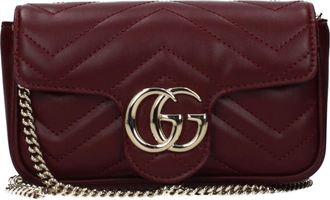 Gucci Donnas Pochette in pelle Rossa/Borgogna