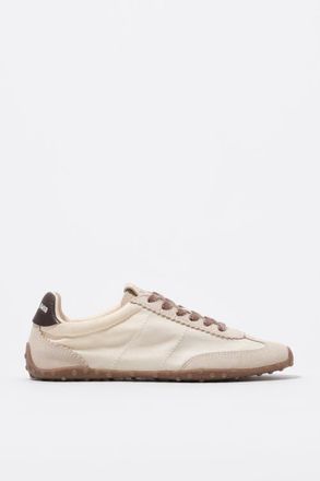 Bimba & Lola Suede Nylon 13 29 Sneaker in White at Nordstrom, Size 41