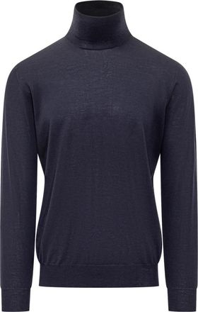 FILIPPO DE LAURENTIIS Ml R.Merino Turtleneck - Heren - Coltruien - Blauw - XL - Wol - Truien & Vesten