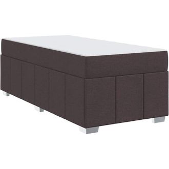 vidaXL Vidaxl - Estructura De Cama Con Colch&oacute;n Marr&oacute;n Oscuro 90 X 190 Cm Tela