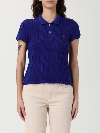 Polo Ralph Lauren Polo in maglia di cotone intrecciata con logo Pony Polo Ralph Lauren