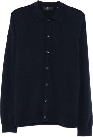 7 For All Mankind Truien & Vesten, Heren, Blauw, S, Button Polo