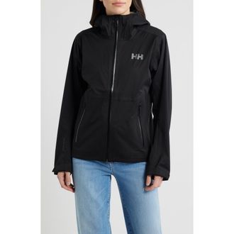 Helly Hansen Momentum 3-Layer Waterproof Hooded Jacket in Black at Nordstrom, Size X-Small