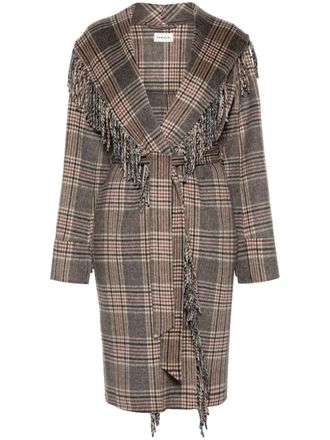 P.A.R.O.S.H. checkered coat - Brown