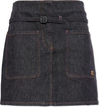 Courr&egrave;ges Two Pockets Denim Skirt - Dames - Spijkerrokken - Blauw - W28 - Denim - Rokken
