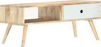 vidaXL Mesa De Centro De Madera Maciza De Mango 90x50x40 Cm Vidaxl