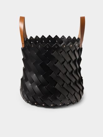 Pinetti Almeria Handwoven Water-Resistant Leather Basket