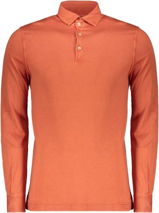 Fedeli Lange Mouwen Polo - Heren - Polos - Oranje - M - Katoen - Tops