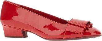 Ferragamo Lipstick Leather Pump