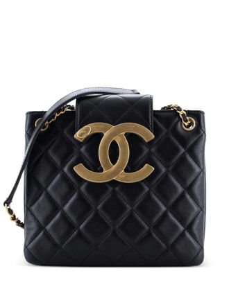 Chanel Giant CC Chain Quilted Lambskin Small shoulder bag - Black