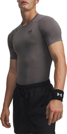 Under Armour HeatGear Armour Compression Performance T-Shirt in Carbon Heather at Nordstrom, Size Xx-Large