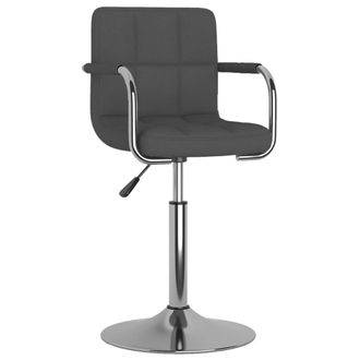 vidaXL Silla De Comedor Tela Gris Oscuro Vidaxl