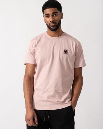 Belstaff Mens Short Sleeve T-Shirt in Pink Cotton - Size X-Large