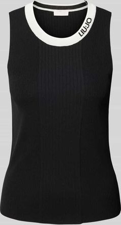 Liu Jo Tanktop mit Strukturmuster in Black, Größe M