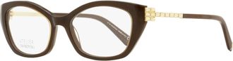 Swarovski SK5361P Crystal-Embellished Acetate Eyeglasses - Brown