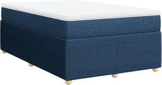 vidaXL Cama Box Spring Con Colch&oacute;n Tela Azul 120x200 Cm Vidaxl