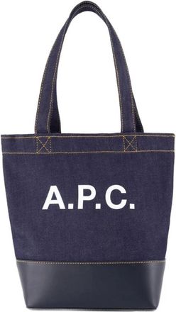 A.P.C. Tote Axel Small - unisex - Shoppers - Blauw - ONE Size - Katoen - Tassen