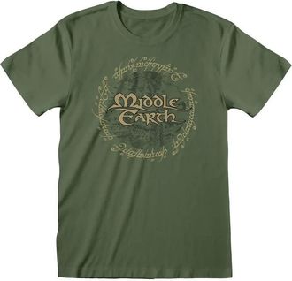 The Lord Of The Rings Lord Of The Rings Middle Earth Adults Green T-Shirt - X Large
