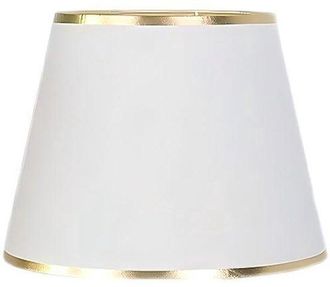 OEM Pantalla Blanca Con Borde Dorado - Di&aacute;metro Superior 14 Cm, Altura 17 Cm, Di&aacute;metro Inferior 22 Cm - Estilo 1