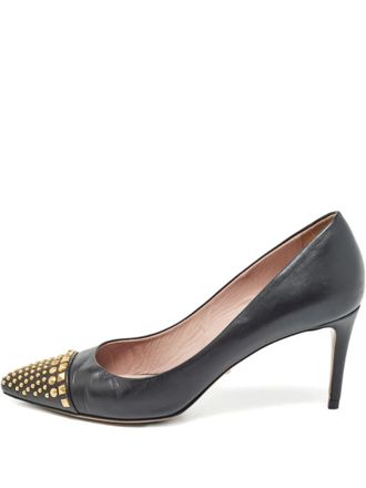 Gucci 80mm stud-detailing heeled pumps - Black