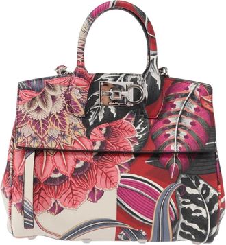 Ferragamo Studio Satchel Printed Leather Multicolour Leather Handbag (Pre-Owned)