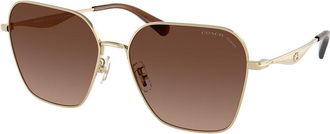Coach HC7168 CW189 Polarized 9005T5 Womens Sunglasses Gold Size 58