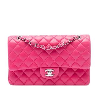 Chanel Pre-owned Classic Double Flap Shoulder Bag - Dames - Pre-owned - Roze - Maat: ONE Size Leer