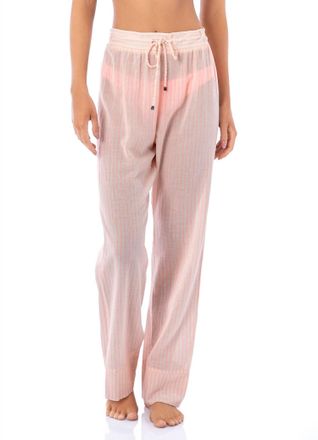 Maaji Coral Pinstripe Julieth Pants In Blanco