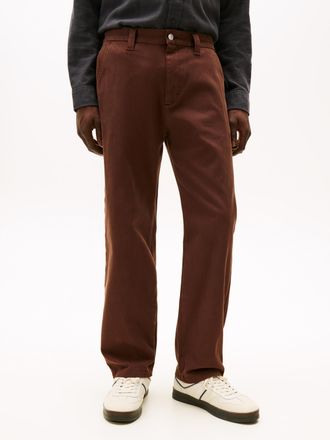 Tommy Jeans Chinohose TOMMY JEANS SONNY COTTON DOBBY CHINO, Herren, Gr. 30, L&auml;nge 34, rich braun, Web, Obermaterial: 98% Baumwolle, 2% Elasthan, straight fit lang