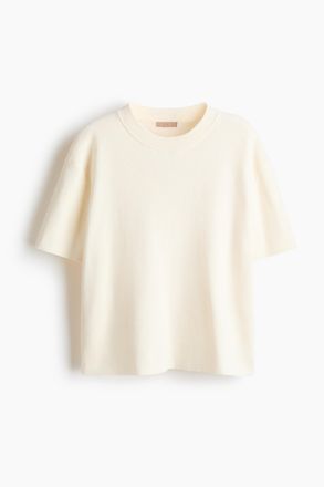 H&M Feinstrickshirt - Cremefarben
