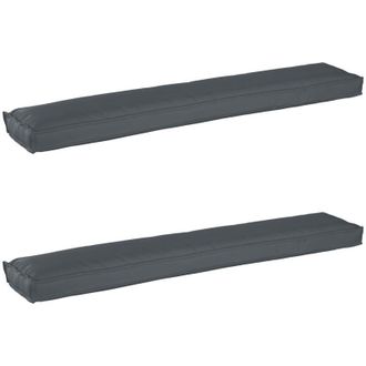 vidaXL Pallet Cushion Set 2 pcs Anthracite 200 x 40 x 8 cm Vidaxl