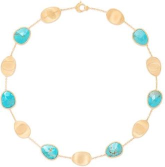 Marco Bicego Lunaria Turquoise Station Collar Necklace in Gold/turquoise at Nordstrom, Size 17