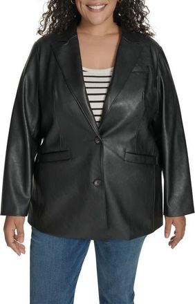 Levi's Faux Leather Blazer in Black at Nordstrom, Size 3X