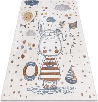 RugsX Rugsx - Alfombra Bono 8441 Conejito Marinero Crema / Azul Multicolour 140x190 Cm