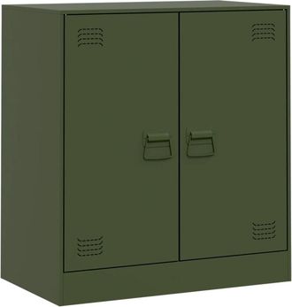 vidaXL Sideboard Olive Green 67x39x73 cm Steel vidaXL