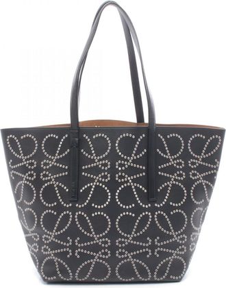 Loewe Black Leather Handbag Tote Bag (Pre-Owned)