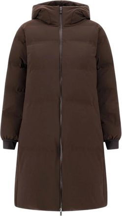 Herno Parka Larga con Capucha - Coats - Mujer - Marr&oacute;n - XL