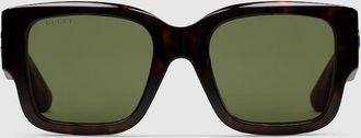 Gucci Square Frame Sunglasses, Brown