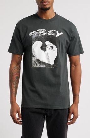 Obey Swan Graphic T-Shirt in Vintage Black at Nordstrom Rack, Size Xx-Large