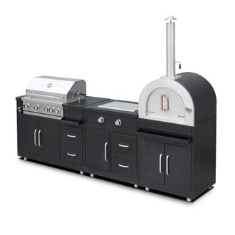 Oviala Cocina al aire libre con 3 elementos de cocci&oacute;n