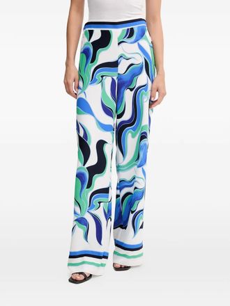 Joseph Ribkoff abstract-print trousers - women - Fabric - 46 - White