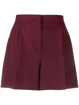 Alberta Ferretti high-waist short shorts - women - Virgin Wool/Elastane/Acetate/Cupro - 40 - Purple