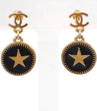 Chanel gold Plating Drop Earrings (Pre-Owned)