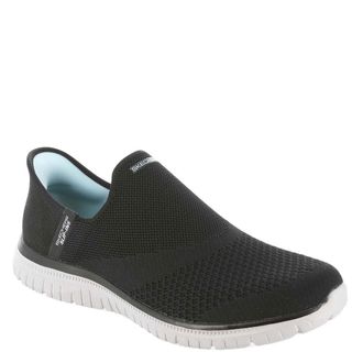 Skechers Womens Virtue Sleek Slip-On Sneakers, Black Knit, 5.5 UK