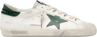 Golden Goose Super Star Nappa Upper Suede Toe And Tongue Leather Star Printed Leather Heel Shoes