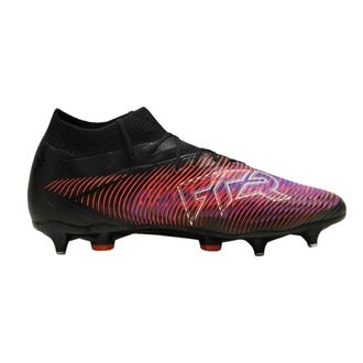 Puma Future 8 Pro voetbalschoenen voor heren met golvend patroon, gebreide kraag en zool voor zachte ondergrond (Zwart)