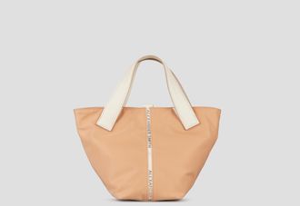 Alexander Smith Lauren Small handbag with shoulder strap in peach nylon