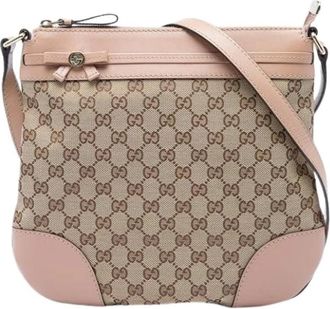 Gucci Pre-owned Mayfair Crossbody Bag - Dames - Vintage Schoudertas - Beige - ONE Size - Leer - Vintage