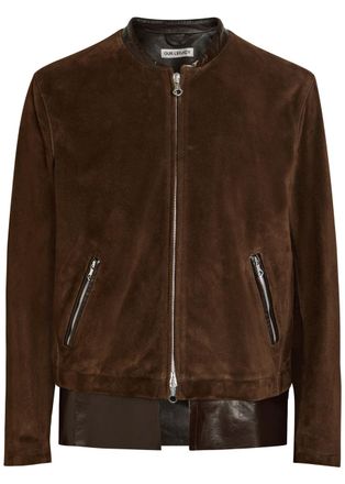 Our Legacy Drift Layered-hem Suede Jacket - Brown - 50 (IT50 / L)