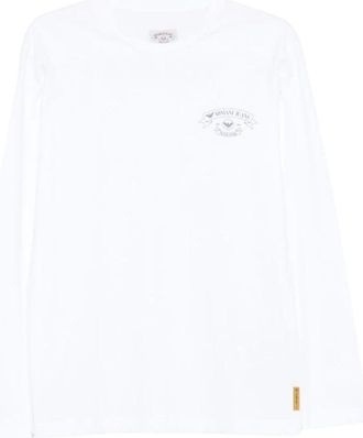 Emporio Armani Long Sleeve Tops, male, White, Size: 2XL Crew Neck Long Sleeve T-Shirt